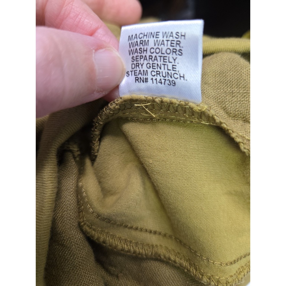 Flax Pant Women Olive Linen Med Straight Leg Pull On Drawstring Long Pants NEW - Picture 10 of 10
